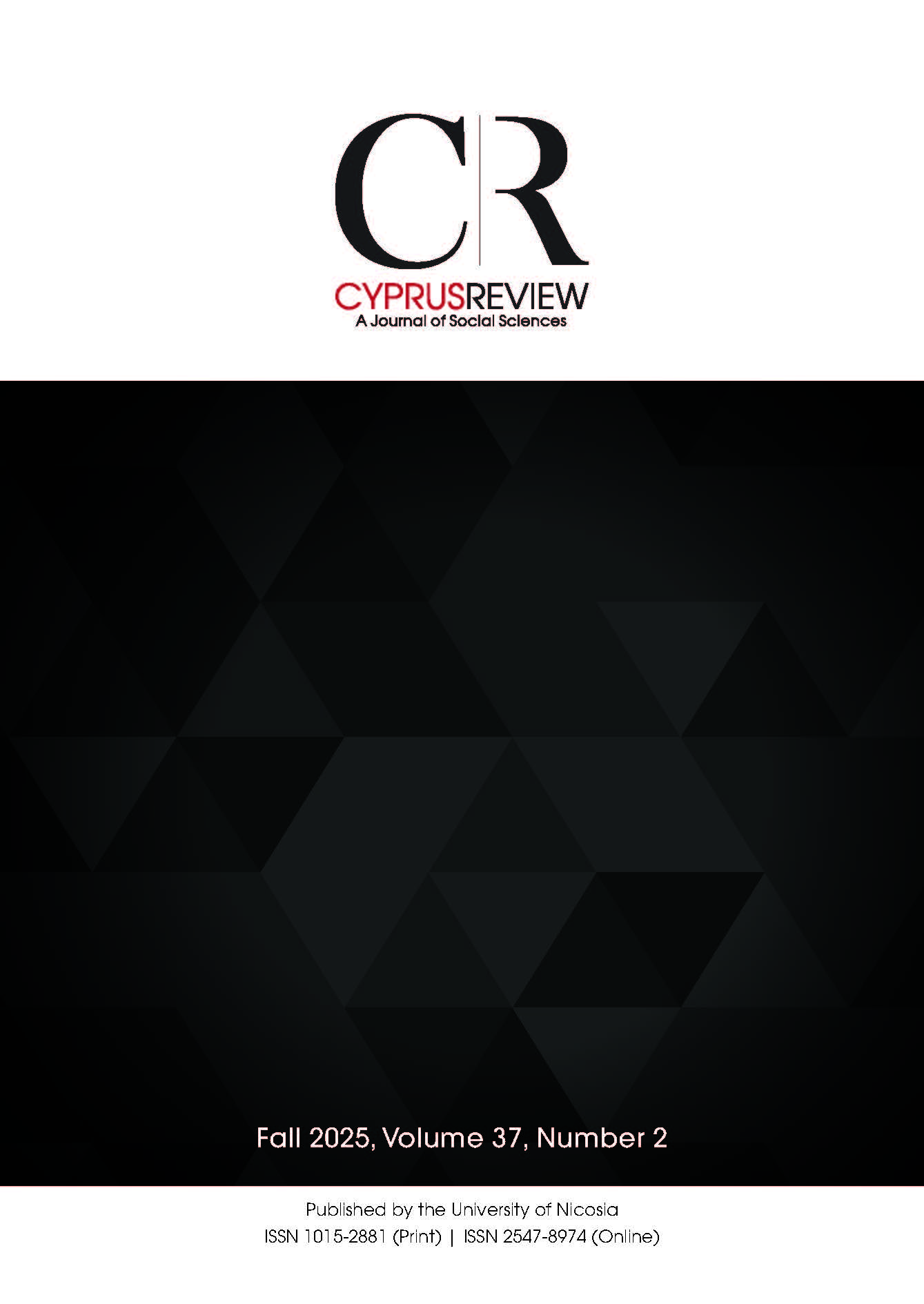 					View Vol. 37 No. 2 (2025): Vol. 37 No. 2 (2025): The Cyprus Review Vol. 37(2) (Fall 2025)
				